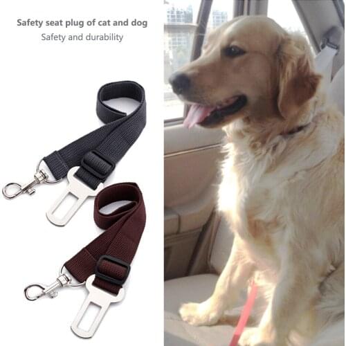 Nylon Pets Puppy Seat Lead Leash Dog Harness Vehicle Seatbelt Pet Supplies Travel Clip Adjustable Cat Dog Car Safety Seat Belt