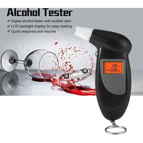 New Digital Alcohol Tester Digital Alcohol Breath Tester Handheld Backlight Breath Analyzer LCD Detector Backlight Light