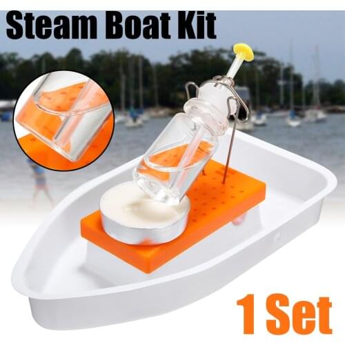 Steam Boat DIY Steam Boat Kit Candle Powered Steam Boat Toy Physics Science Experiment DIY Assembly Boat Building Kits