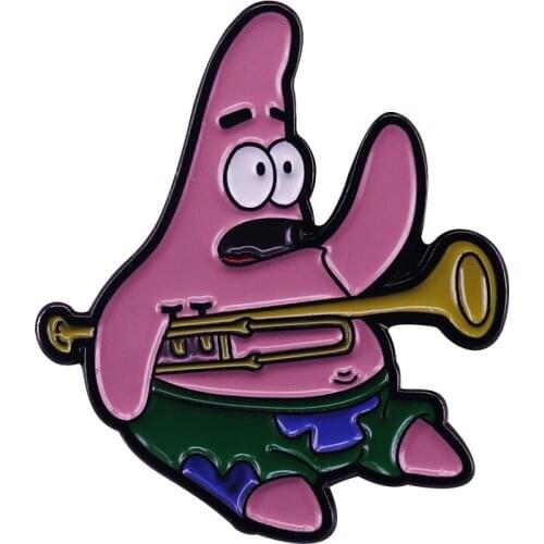 Patrick Star Trumpet Brooch Band Geeks Accessory