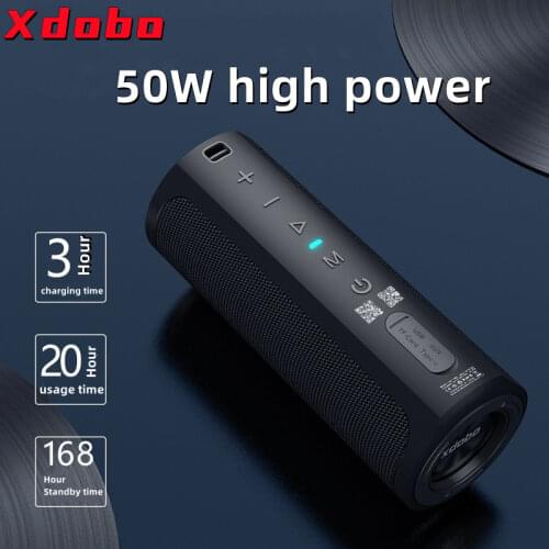 50W High-power Portable Sound Column 6600mAh High-capacity Battery Wireless Bluetooth Speaker Super Bass Subwoofer Viper Sound