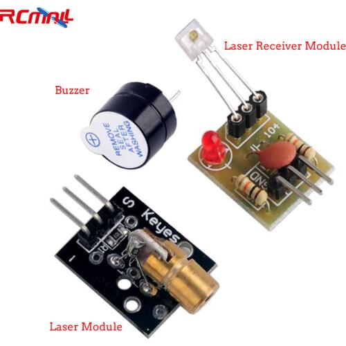 10Pcs 5V 650nm Laser Module With Demo Code 5Mw 6mm Laser Dot Diode Copper Head Breakout for Arduino