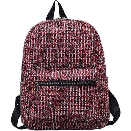 Lovely Women Backpack Vintage Lady Girl Backpack Cotton Shoulder School Book Bag Travel Rucksack Bags Fashion