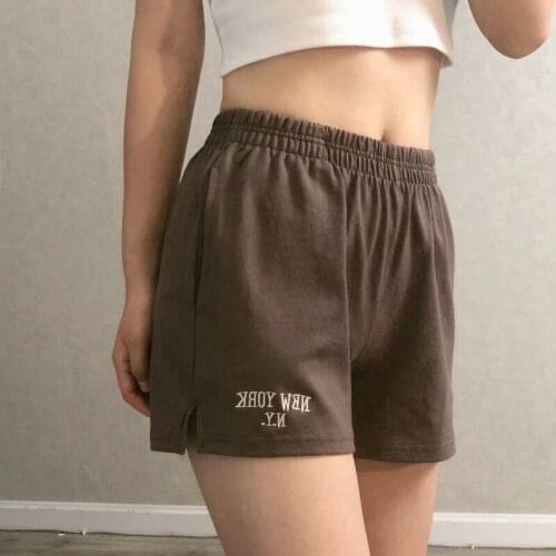 UNUTH Girls Soft Cotton High Waist Shorts 2021 Summer Fashion Ladies High Street Casual Shorts Female Printed Straight Shorts