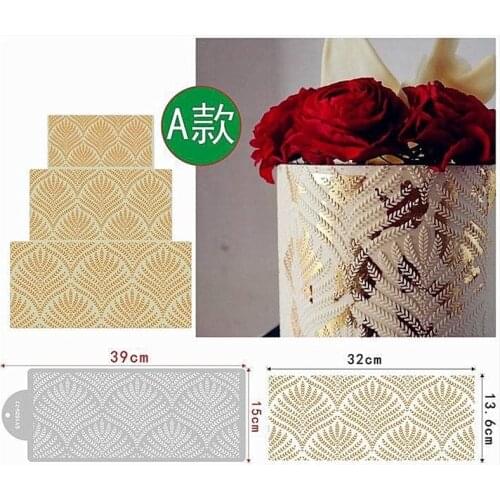 Hot Cakes Baking Templates Wheat Spike Pattern Cake Boder Stencil DIY Craft Drawing Mold Bakeware Kitchen Cake Decorating Tools