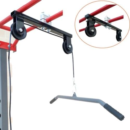 Fitness DIY Pulley Cable Machine System for Round Metal Tube Home Pull Down Workout Accessories Gym Loading Lifting Equipment