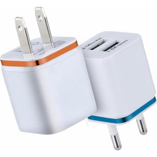 Universal 5V Phone Charger For iPhone 12 11 Xiaomi Huawei Portable Small Wall Charger USB Power Adapter EU US Plug 2 USB Ports