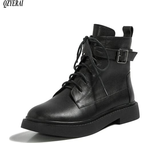 2020 autumn and winter The new Genuine leather Female boots Riding boots Womens boots warm cowhide Womens shoes