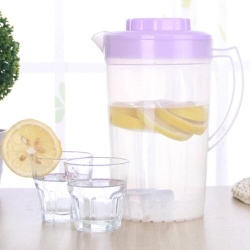 1 Pcs 2L Large Capacity Beverage Storage Container Heat Resistant Cold Water Jug Plastic Juice Pitcher Household Teapot Kettle