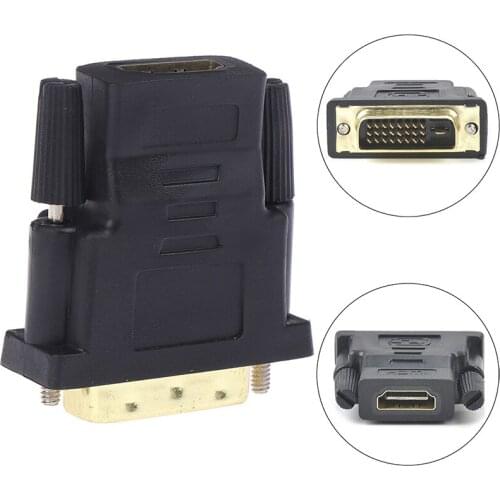1pc DVI D 24+1 Pin Male To -compatible Female Adapter Converter HDTV Cable Switch for PC PS3 Projector HDTV Converter