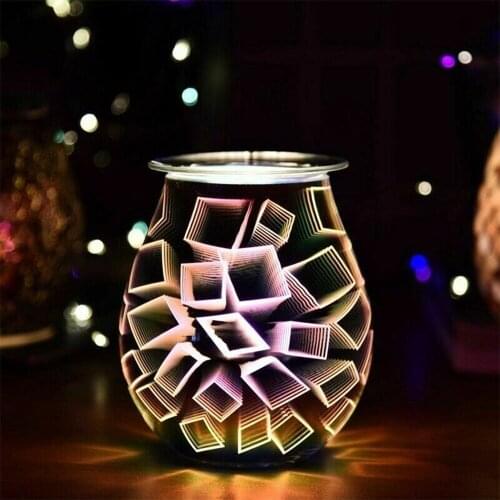 1pc Aroma Electric Wax Melt Incense Burner 3D Touch Firework Lamp Night Light Tart Aromatherapy Diffuser Wax Warmer