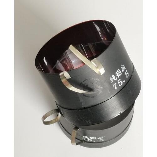 1 piece ID: 75.5mm Flat aluminum winding 8 ohm woofer Bass loudspeaker speaker voice coil
