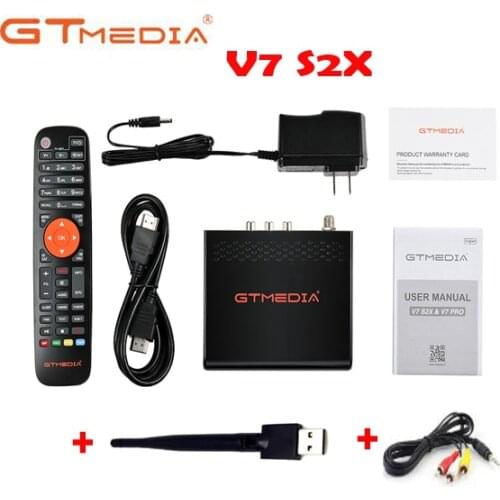 10pcs GTMEDIA V7 S2X Freesat V7s WIFI DVB-S2 HD PowerVU satellite receiver DVB-S/S2/S2X AVS+ VCM/ACM upgrade GT MEDIA V7S HD