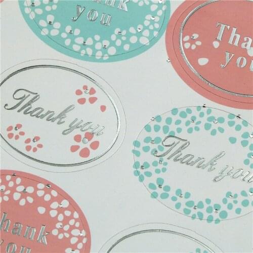 240pcs Thank you Paper Labels Sticker Seal Stickers for DIY Gift Cookie Packaging