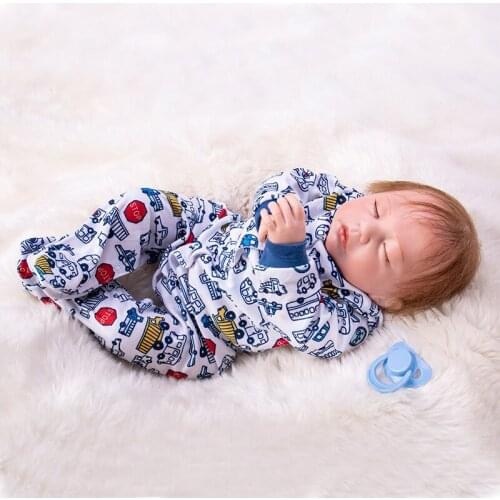 48cm Silicone Reborn Dolls Lifelike Baby Newborn Fashion Doll Christmas Gift New Year Birthday Gift
