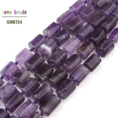 8x11mm Cylindrical Amethysts Diy Bracelets for Women jewellery Making necklace 7.5 Inch