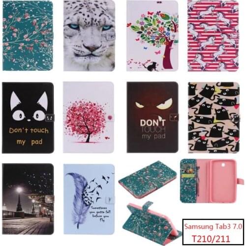 For Samsung Galaxy Tab 3 7.0 SM-T210 T210 T211 P3200 Tablet Case Flip PU Leather Stand Cover Case For Samsung Tab 3 7 inch P3200