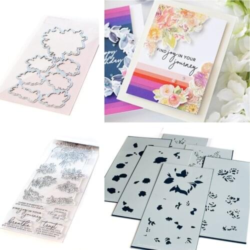 Flower Letter New Metal Cutting Dies and stamps DIY Scrapbooking Card Stencil Paper Cards Handmade Album Stamp Die Sheets
