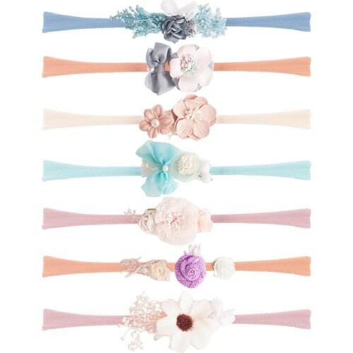 Infant Photography Flower Headwear Elastic Baby Girl Headband Photo Shoot Props Elastic Infant Hair Accessories for Newborn