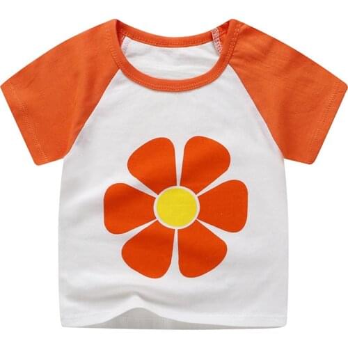 Baby Boy T-Shirt Cartoon Animals Baby Kids Boys Girls Children Cotton Short Sleeves Summer Clothing 2021 New Toddler