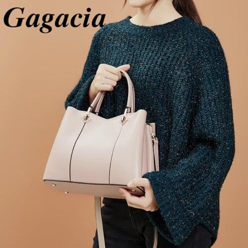 Gagacia Fashion Large Capacity Handbag For Women New Genuine Leather Woman Shoulder Bags Simplicity Crossbody Bag All-match Tote