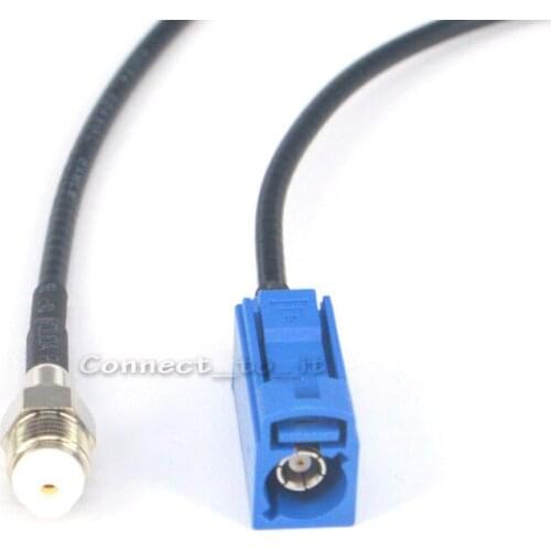 FME Female to Fakra C Female Coaxial Adapter Pigtail Jumper Cable 20CM