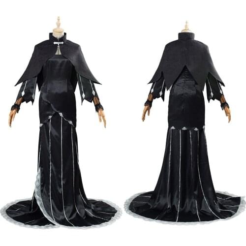 Re:Life in a different world from zero Echidna/Ekidona Cosplay Costume Black Dress Outfits Halloween Carnival Costumes