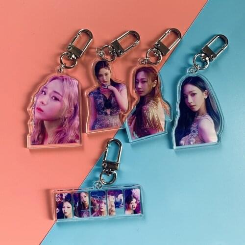 KPOP AESPA Combination Peripheral Acrylic Keychain Backpack Pendant Keychain Aespa Karina Hot Sale