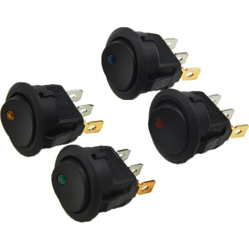 Rocker Switches chassis lights dome lights Round Rocker for car flashing lights