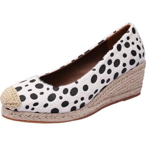 2021 top sell loafers Horsehair fisherman shoes straw woven wedge high heel platform shallow shoes slip on jute sandals