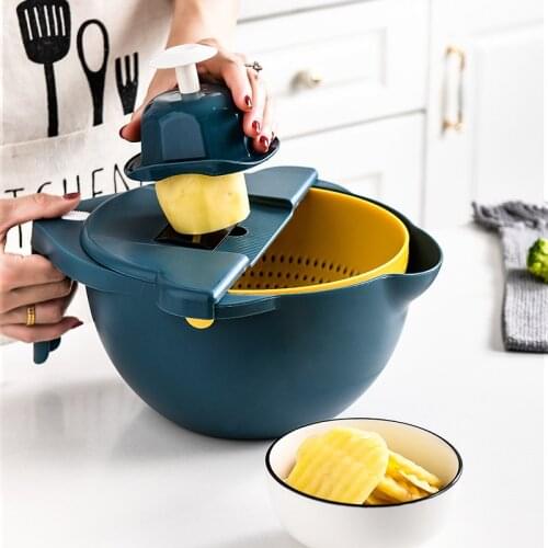 12 In 1 Multifunction Slicer Vegetable Slicer Potato Peeler Carrot Onion Grater with Strainer Vegetable Cutter Kitchen Accessori