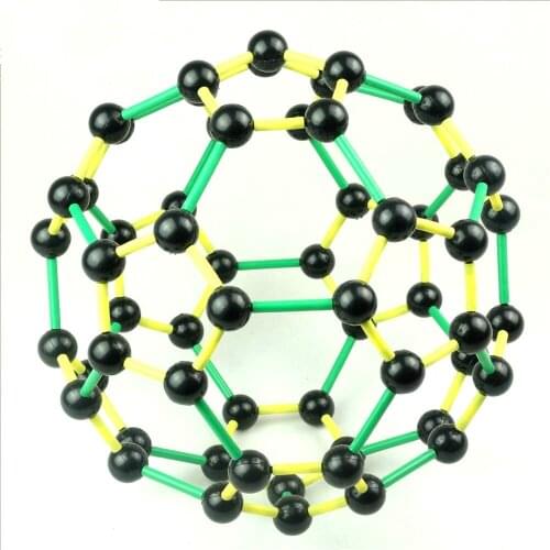 Carbon Atom Model Carbon-60 Molecular Structure Model C60 Fullerene Soccer ENE Biology Experimental Apparatus