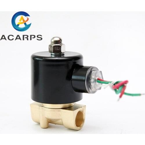 Normally Closed Brass Electric 12v Solenoid Water Valve 1/8" 1/4" 3/8" High temperature 120degree