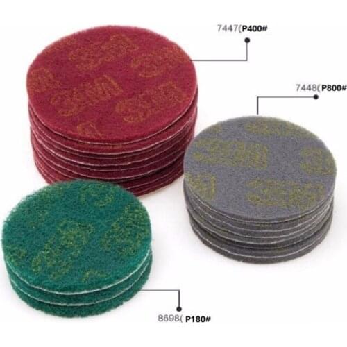 New 20pcs Hook & Loop Non-woven Abrasive Sanding Disc Self-adhesive flocking cleaning cloth pad for Polishing