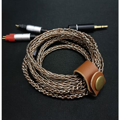 New Cable For Sennheiser HD580 HD600 HD650 HD700 HD660S XX Earphone 8 strand High-end silver-plated copper Cable 6.35mm to 3.5mm