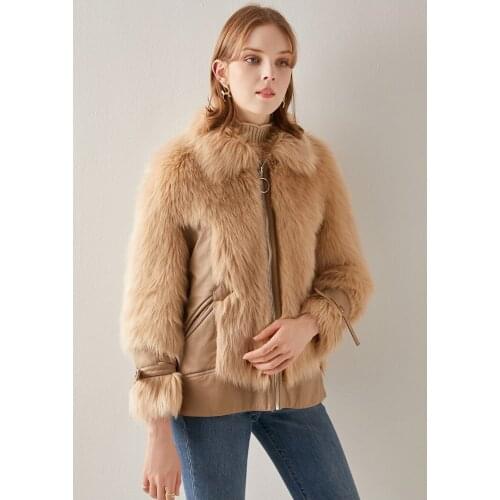 Obrix Female Trendy Streetwear Fur Jacket Square Collar Pockets Shortenes Sleeve Casual Cool Fashion Jacket For Women