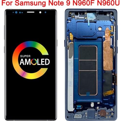 Original Note9 LCD For Samsung Galaxy Note 9 Display Frame Super Amoled SM-N960F N960U N960F/DS Display Touch Screen Assembly