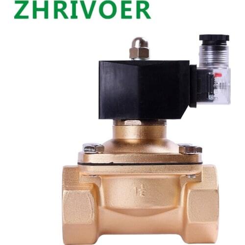 IP65 fully enclosed coil, AC220V DC12V DC24V, G3/8" G1/2" G3/4" G1" G1-1/4" G1-1/2" Normally closed solenoid valve water valve