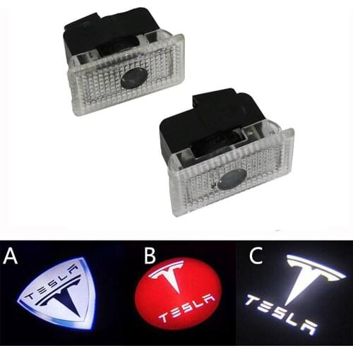 Welcome Lamp Car Led Courtesy Car Door Signal Lamp Puddle Lights Projector Light Ghost Shadow Lights for Tesla Model S X(2Pcs)