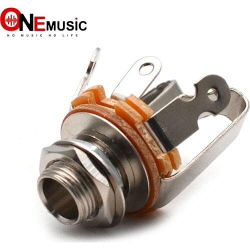 1/4" Stereo Input 6.35 Jack Plug Socket for Electric Guitar Bass Guitar Pickup Output Jack Plug Socket of 10pcs