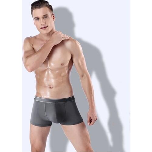 New Mens Ice Silk Underwear High Stretch Men Panties Breathable And Comfortable Boxer Briefs Man Underpants