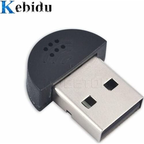 Kebidu High Quality Super Mini USB 2.0 Microphone MIC Audio Adapter Driver Free Online multi channel recorder for PC Notebook