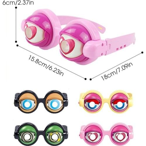 Crazy Eyes Funny Cool Stuff Women Men Toys Plastic Glasses Cosplay Fashion Creative Funny Pranks Glasses Kids Birthday Gift