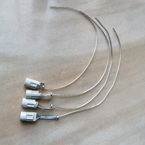 10pcs/lot E14 53mm/70mm/80mm/100mm Plastic Candle lamp base socket with 2*0.5mm2 transparent electric cable lamp accessories