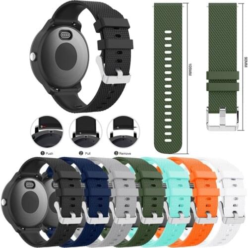 20MM Soft Silicone Watch strap For Samsung galaxy watch 3 41/42/Active 2 40 44/S2 Wristband Quick installation accessories