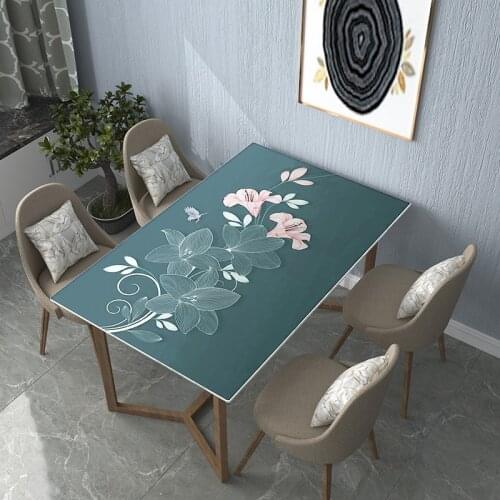 2020 Creative Luxury PVC Table Cloths Not Transparent Table Covers Home Textiles Soft Glass Crystal Board Mats Pads Almofada Dec