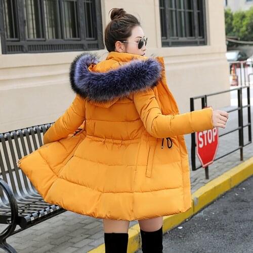 2021Big fur collar New Winter Jacket High Quality Hooded Coat Women Fashion Jackets Winter Warm Woman Clothing Casual Parkas