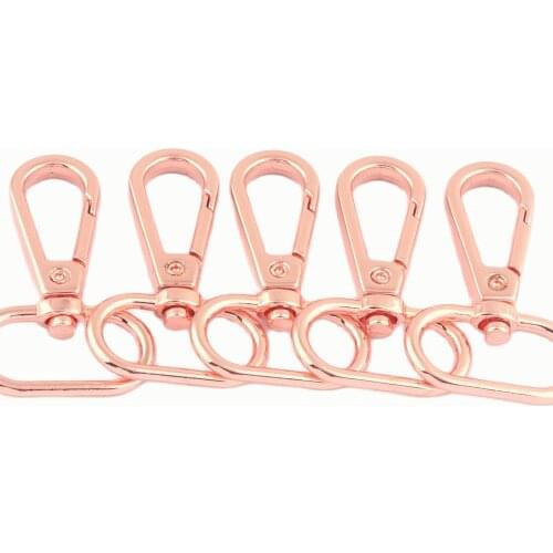 25mm Rose Gold Swivel Clasps Claw Trigger Lobster Metal Lanyard Hook Dog Collar Supply Handbag Clasps