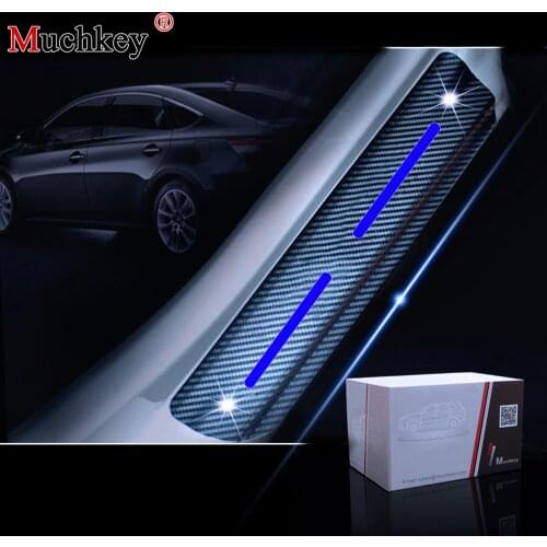 Carbon Fiber Door Sill Scuff Plate Guards Sills type R for Honda Civic Accord FIT City CRV HRV JAZZ FRV Auto Accessories 4PCS