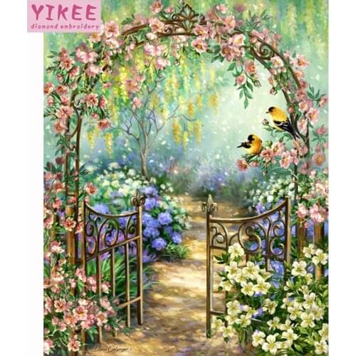 Diamond embroidery,flowers garden,diy diamond embroidery,family diamond paintings